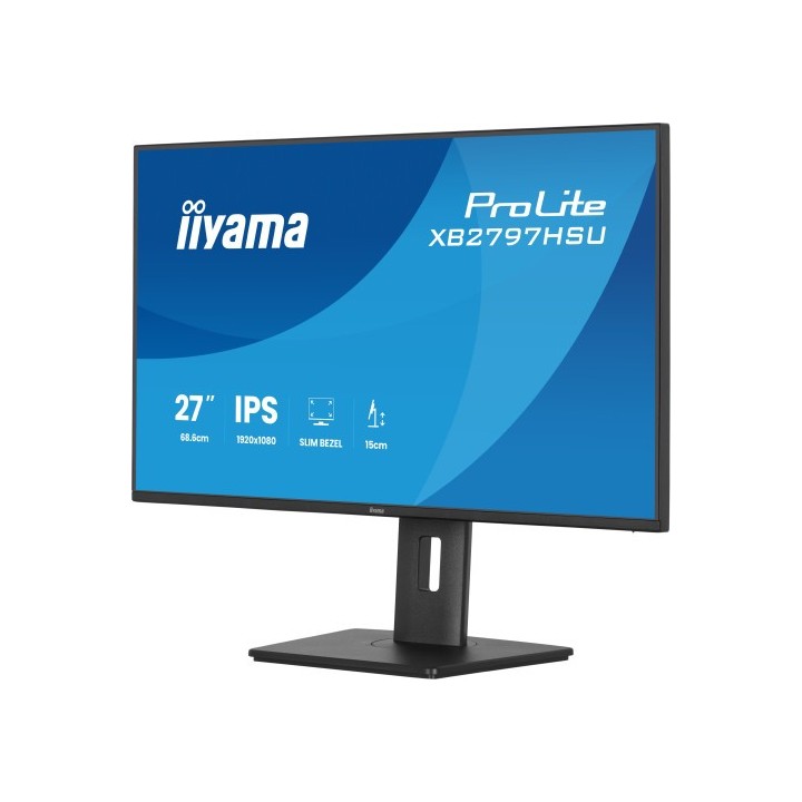iiyama monitor iiyama pantalla para pc 68,6 cm  27"  1920 x 1080 pixeles full hd led panel ips ajust