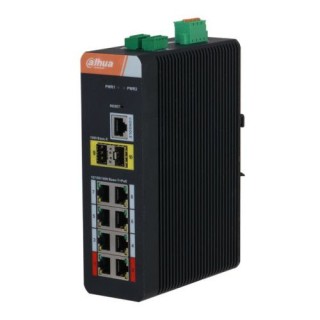 (dh-is4210-8gt-120) dahua switch industrial l2 gestionable poe 2.0 watchdog 8 puertos + 2 gigabit sf
