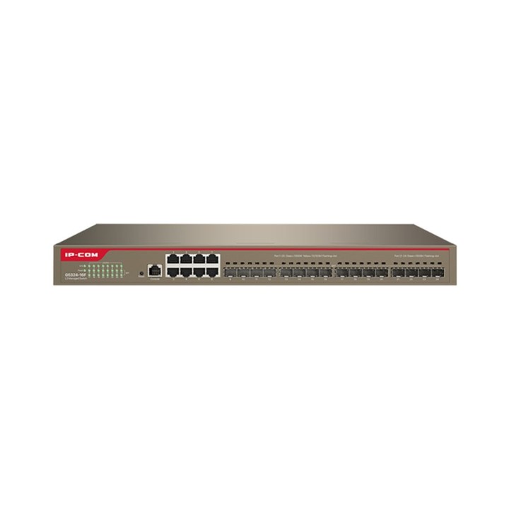ip - com switch ip - com  g5324 - 16f 8 puertos gigabit ethernet 16 puertos sfp gestionable l3