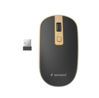 raton gembird optical black gold rf inalambrico pilas