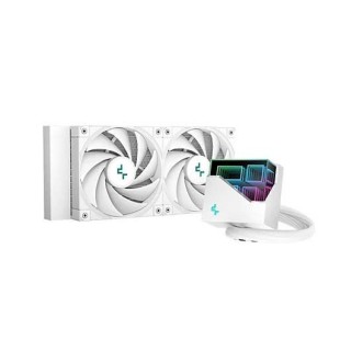 disipador ref liquida deepcool lt520 white 2 ven 120mm multisocket bloq argb 1700