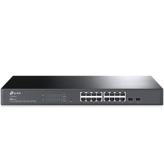 tp - link swicht tp - link 16 puertos 10 - 100 - 1000mbps con 2 ptos sfp gestionable rack 19pulgadas