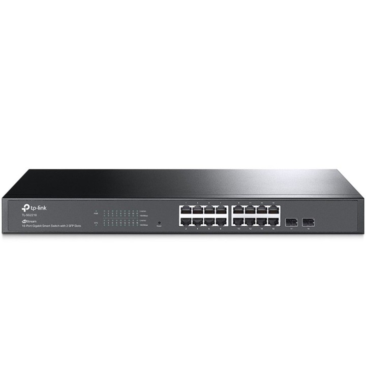 tp - link swicht tp - link 16 puertos 10 - 100 - 1000mbps con 2 ptos sfp gestionable rack 19pulgadas
