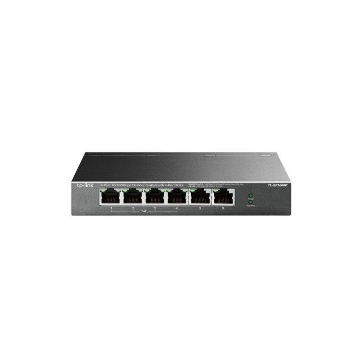 tp-link tl-sf1006p switch no administrado fast ethernet (10/100) energia sobre ethernet (poe) negro