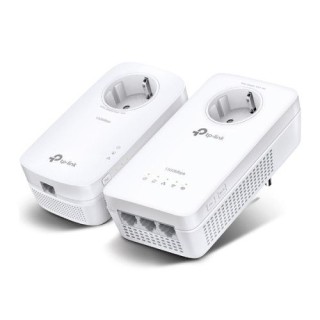 tp-link kit extensor wifi ac powerline av1300 con toma de corriente adicional.