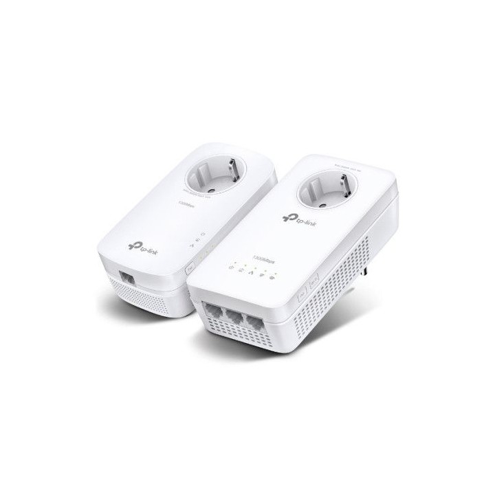 tp-link kit extensor wifi ac powerline av1300 con toma de corriente adicional.