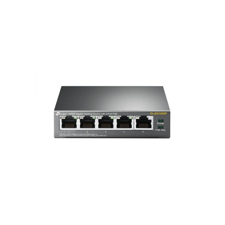 tp-link tl-sg1005p no administrado gigabit ethernet (10/100/1000) energia sobre ethernet (poe) negro