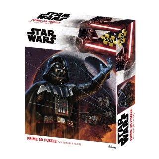 prime 3d puzle lenticular prime 3d star wars darth vader y la estrella de la muerte 500 piezas