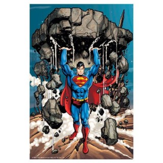 prime 3d puzzle 3d lenticular dc comics superman levantando escombros 300 piezas