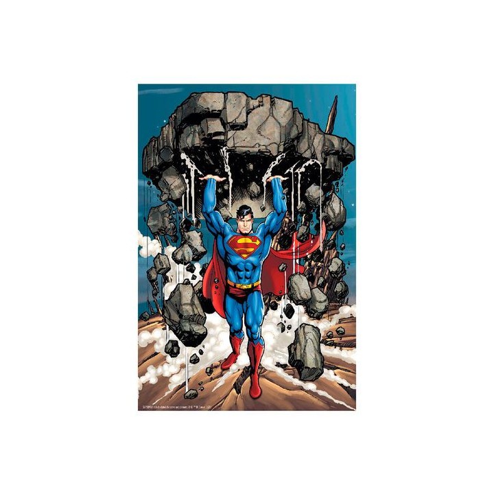 prime 3d puzzle 3d lenticular dc comics superman levantando escombros 300 piezas