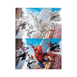 prime 3d puzzle para rascar prime 3d marvel multi universo 150 piezas