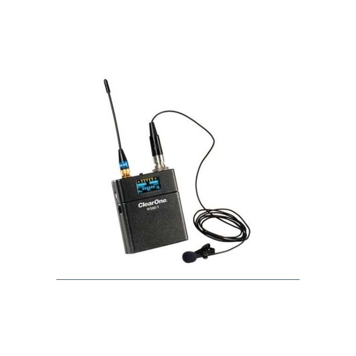 clearone wireless beltpack transmitter with 2.4 ghz rf band (910-6104-001)
