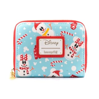 loungefly monedero loungefly disney minnie y mickie mu?ecos de nieve aop