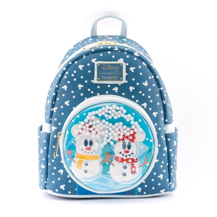 loungefly mochila loungefly disney minnie y mickey mu?ecos de nieve