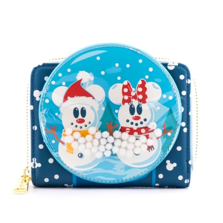 loungefly monedero loungefly disney minnie y mickey mu?ecos de nieve