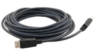 kramer electronics c-mdpm/mdpm 1,8 m displayport negro