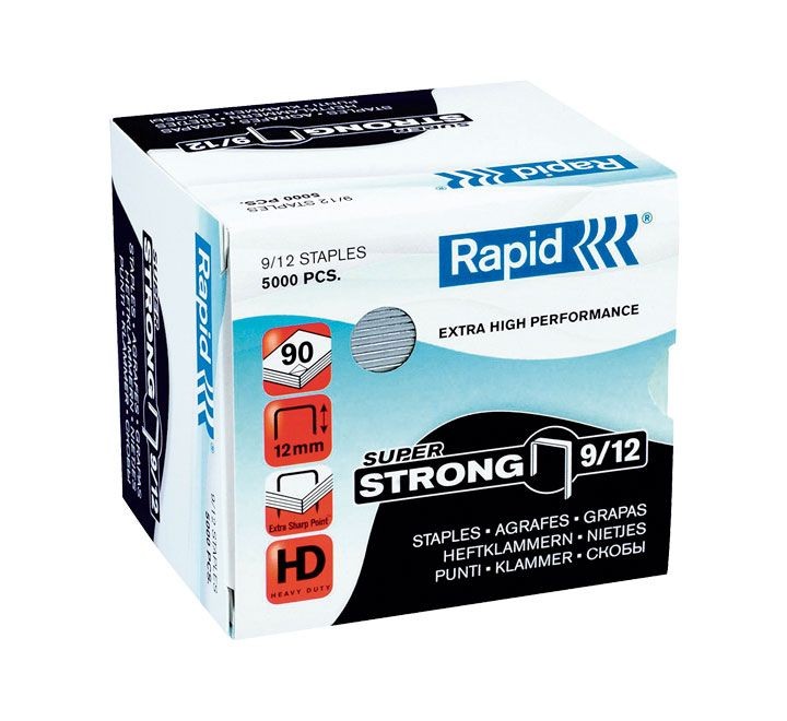 caja 5000 grapas rapid 9/12 galvanizada