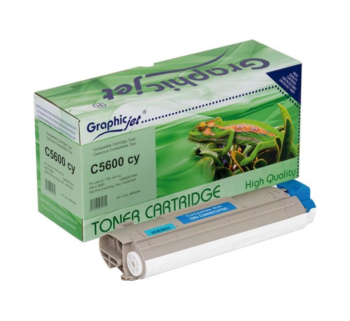 toner oki graphicjet 43381907 2k cyan