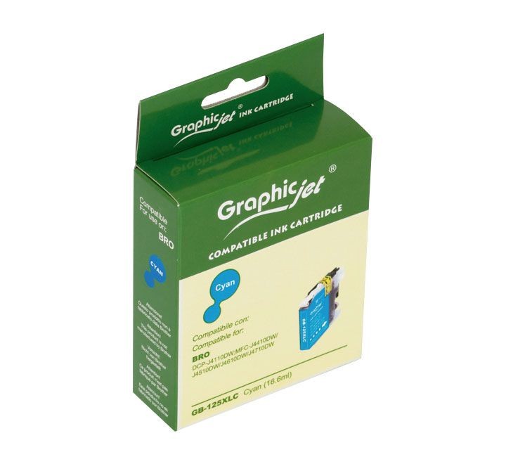 inkjet brother graphicjet lc125xlc cyan