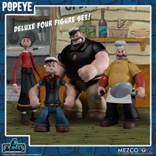 mezco toyz set 4 figuras mezcotoys popeye box 10 cm popeye 5 points