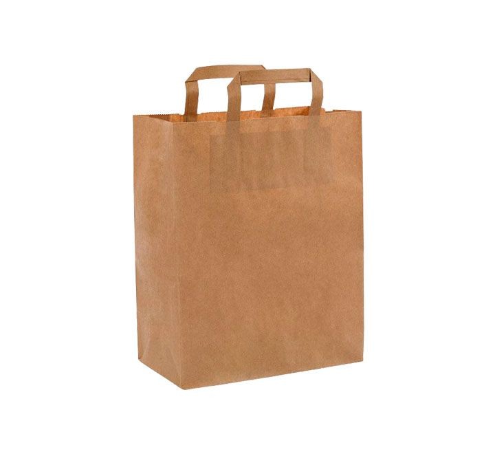 c. 250 bolsas c/asa papel kraft bio. 14x32