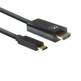 ewent ew9824 adaptador de cable de video 2 m usb tipo c hdmi tipo a (estandar) negro
