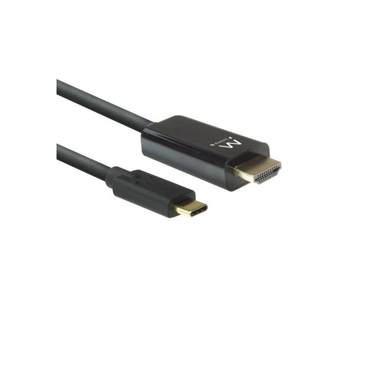 ewent ew9824 adaptador de cable de video 2 m usb tipo c hdmi tipo a (estandar) negro