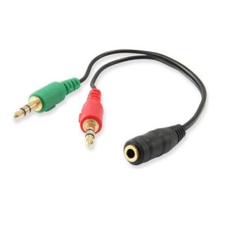ewent ec1642 cable de audio 0,15 m 3,5mm 2 x 3.5mm negro, verde, rojo