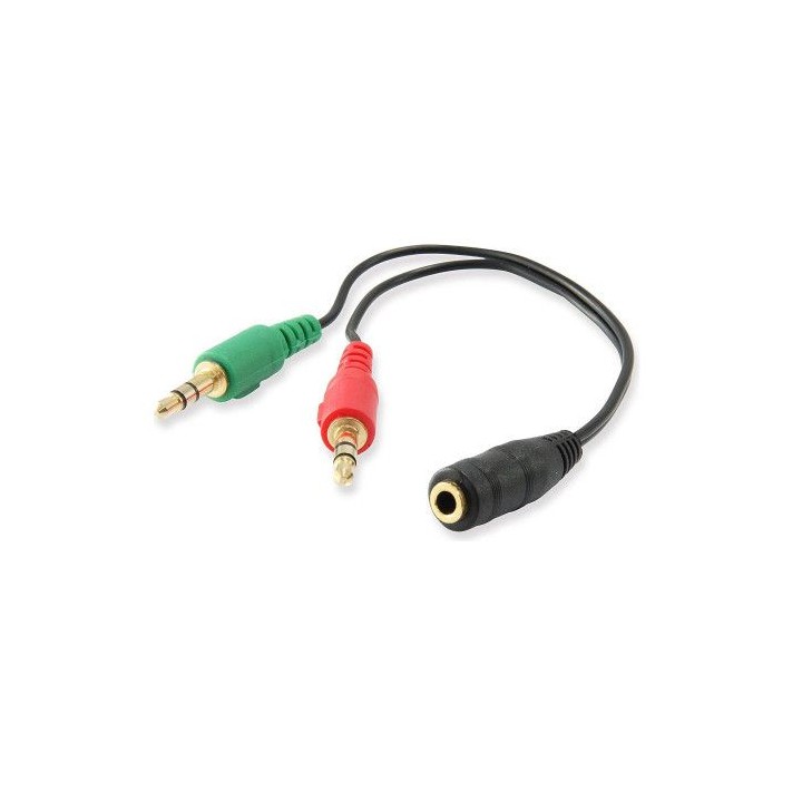 ewent ec1642 cable de audio 0,15 m 3,5mm 2 x 3.5mm negro, verde, rojo