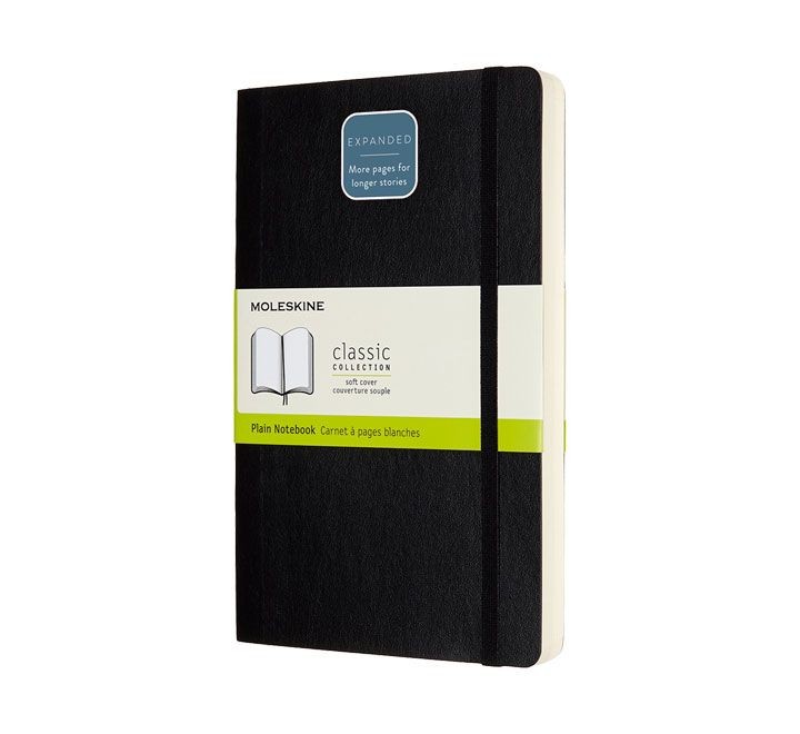 cuad. moleskine expanded t.bl 13x21cm l liso ne