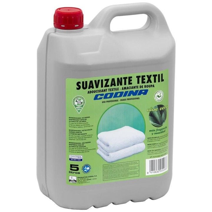 garrafa suavizante textil aloe vera 5l