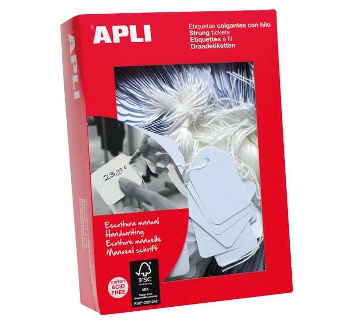 caja 1000 etiq colgante apli 11x29mm bl