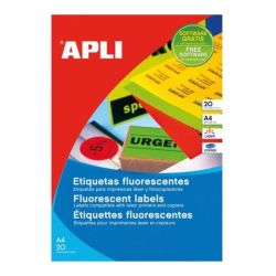 Apl B20h Etiq Fluor Rojo...