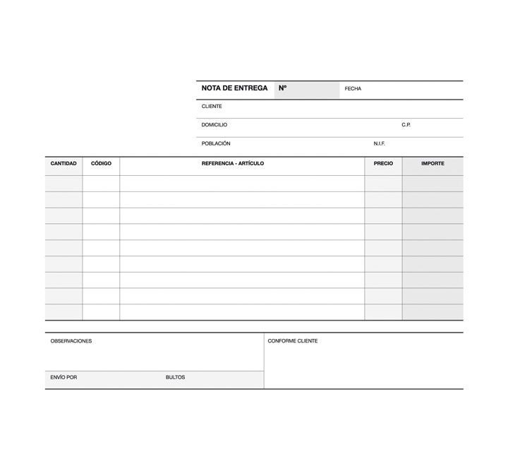 talonario apli entrega 50h 1/4 ap triple cast