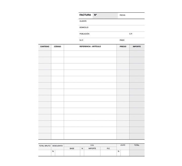 talonario apli factura 50h 1/4 triple cast