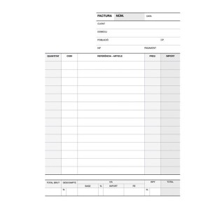 talonario apli factura 50h 1/4 duplic cat