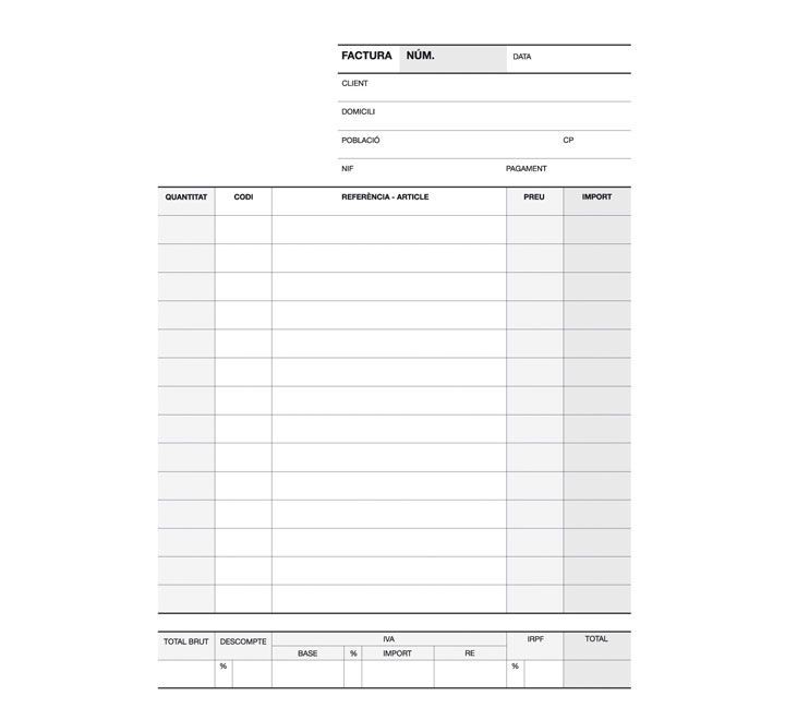 talonario apli factura 50h 1/4 duplic cat