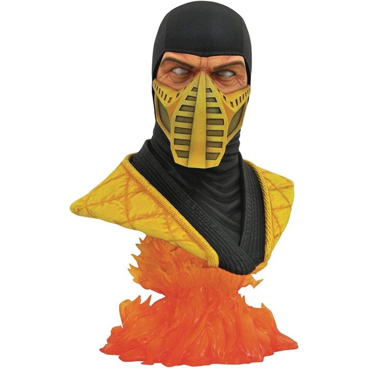 diamond collection figura busto diamond select toys mortal kombat scorpion escala 1 - 2 legends in 3