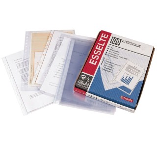 c.100 fundas esselte pp a4 estandar 46099