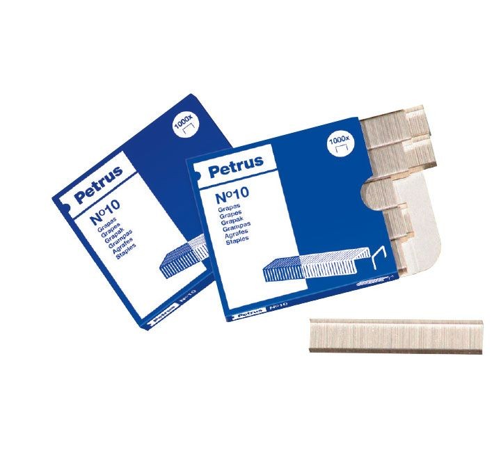 caja 1000 grapas petrus n.10 galvanizada