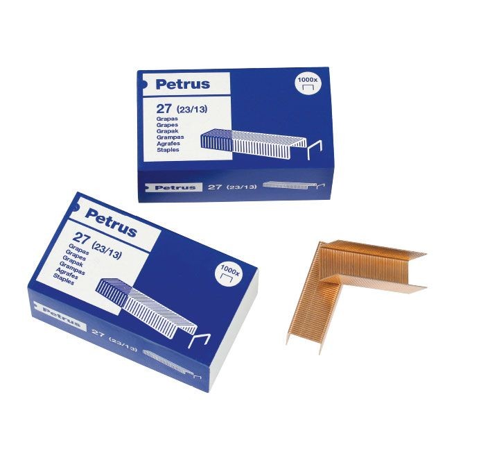 caja 1000 grapas petrus 27  23/13 cobre