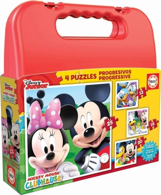 maleta 4 puzzle prog. educa mickey
