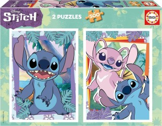 (obsoleto) puzzle educa 2x500 pz. disney stitch