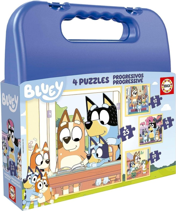 maleta 4 puzzle prog. educa bluey