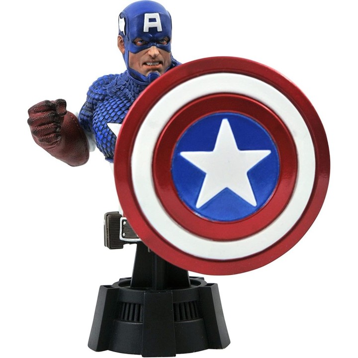 diamond collection figura busto diamond select toys marvel animado capitan america escala 1 - 7 resi