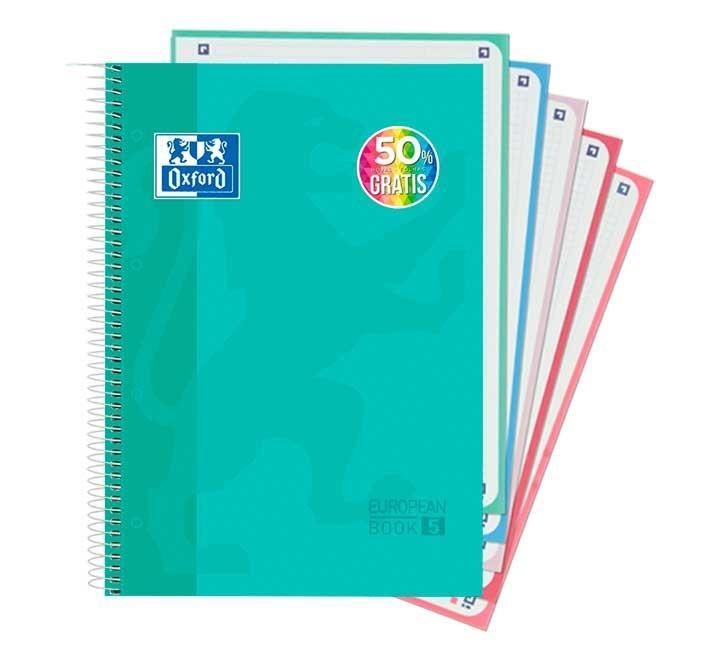cuad oxford ebook 5 a4 5x5 120h t/ext pastel mint