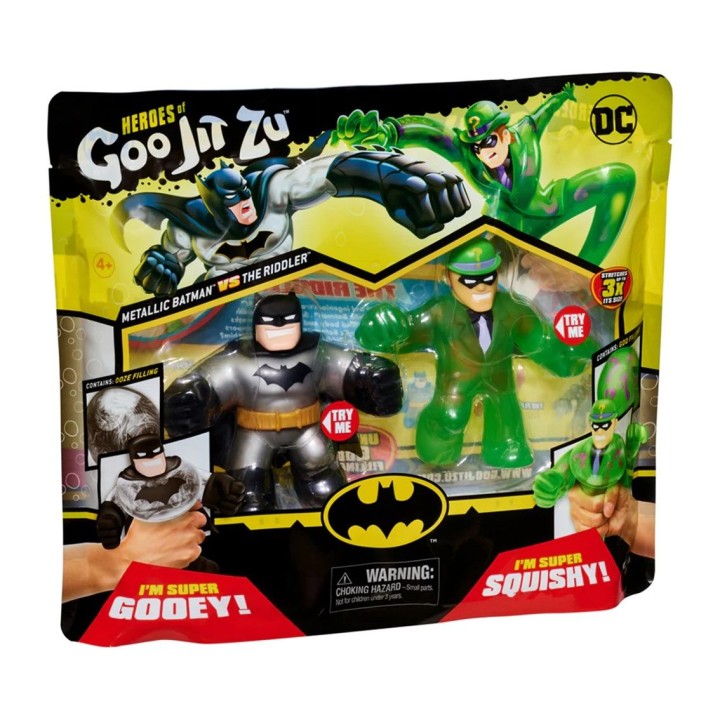 bandai rojo pack de 2 figuras bandai goo jit zu dc h?roes batman vs the riddler