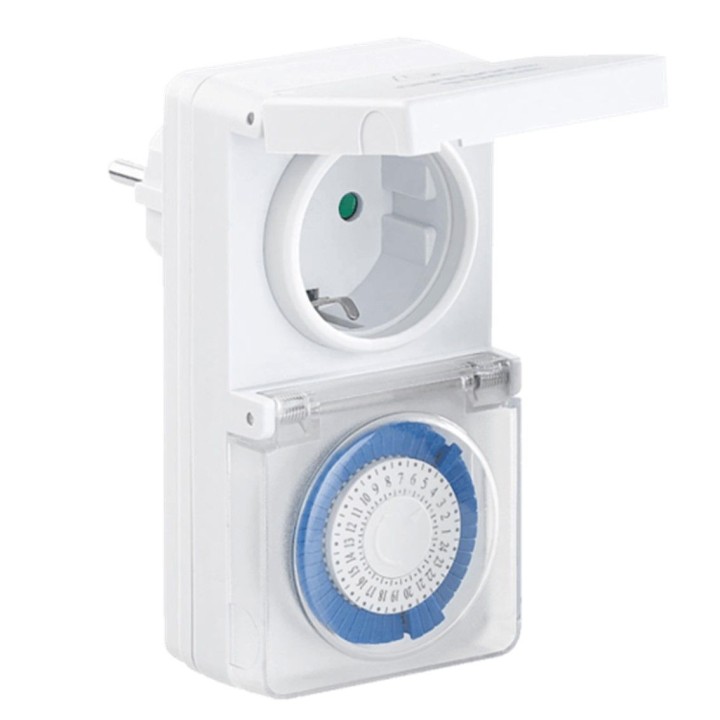 silver programador silver electronic anal?gico -  24 horas -  3600w -  250v -  16a -  50hz -  ip 44