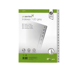 indice a-series 1-20 pp a4 gris as0974