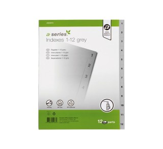 indice a-series 1-12 pp a4 gris as0970